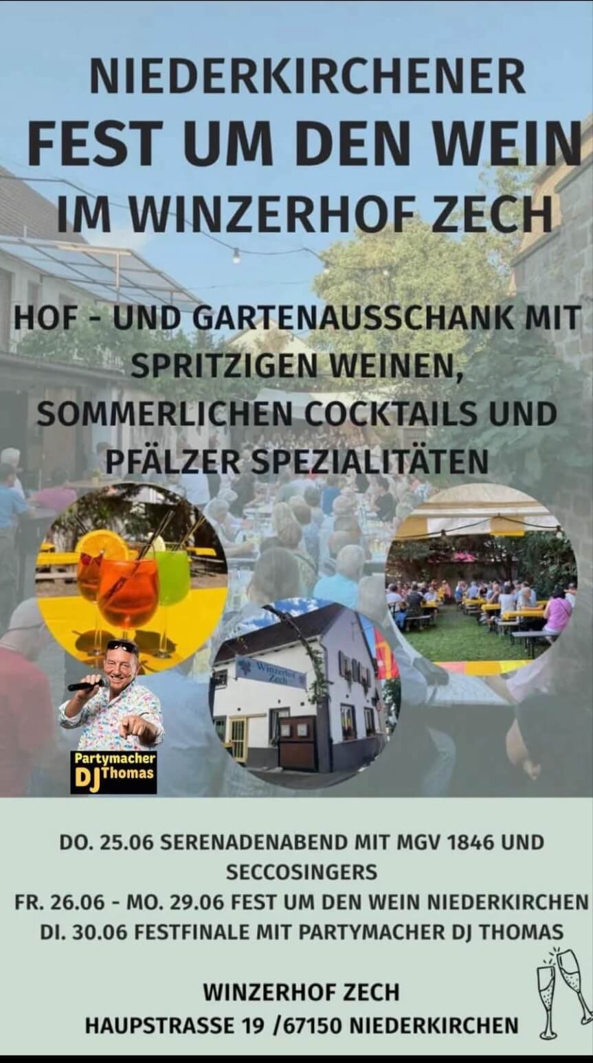 Fest um den Wein Niederkirchen 2026 Winzerhof Zech