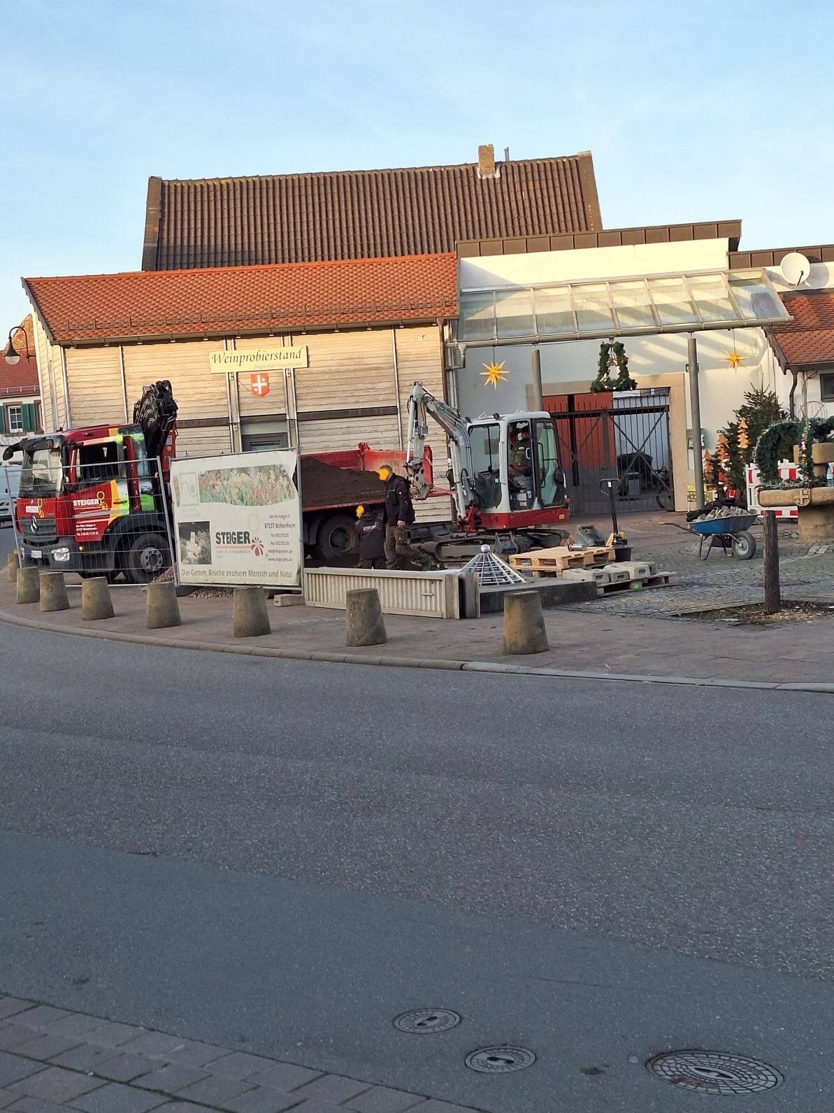 neue Bäume Dorfplatz Niederkirchen