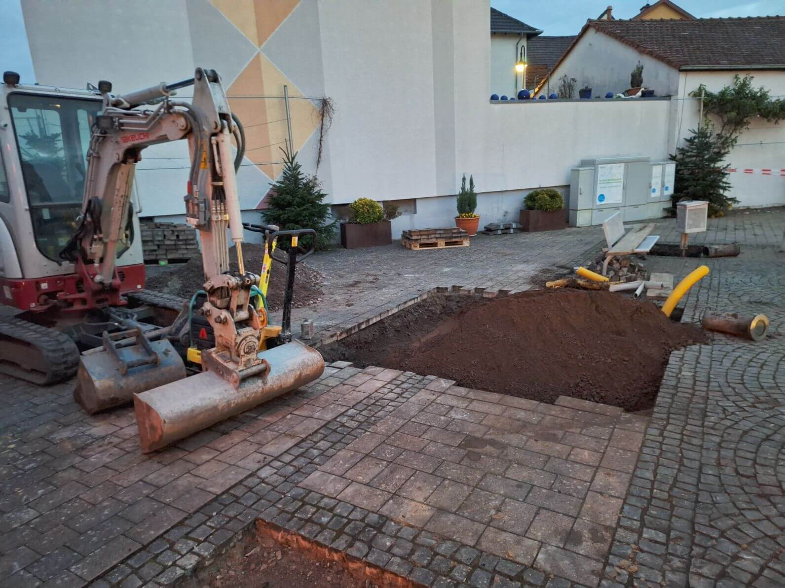 neue Bäume Dorfplatz Niederkirchen